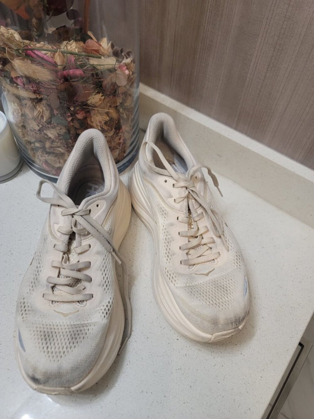 HOKA  Bondi 9 Road-Running Shoes - Women's, Size 10 B White